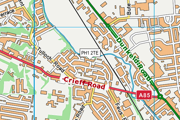 PH1 2TE map - OS VectorMap District (Ordnance Survey) PH1 2TE map - OS VectorMap District (Ordnance Survey)