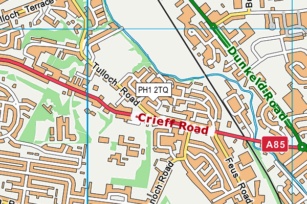 PH1 2TQ map - OS VectorMap District (Ordnance Survey)