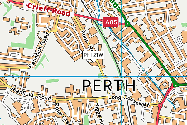 PH1 2TW map - OS VectorMap District (Ordnance Survey) PH1 2TW map - OS VectorMap District (Ordnance Survey)