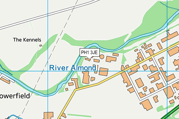 PH1 3JE map - OS VectorMap District (Ordnance Survey) PH1 3JE map - OS VectorMap District (Ordnance Survey)