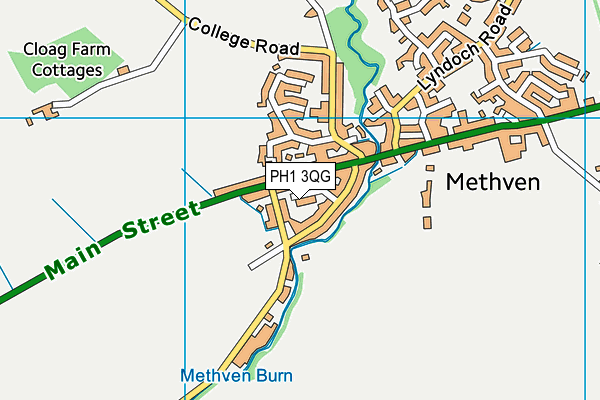PH1 3QG map - OS VectorMap District (Ordnance Survey)
