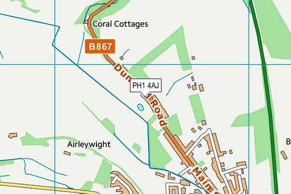 PH1 4AJ map - OS VectorMap District (Ordnance Survey) PH1 4AJ map - OS VectorMap District (Ordnance Survey)