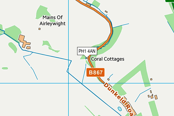 PH1 4AN map - OS VectorMap District (Ordnance Survey) PH1 4AN map - OS VectorMap District (Ordnance Survey)