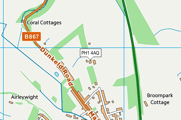 PH1 4AQ map - OS VectorMap District (Ordnance Survey) PH1 4AQ map - OS VectorMap District (Ordnance Survey)