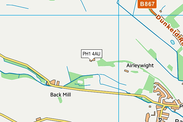 PH1 4AU map - OS VectorMap District (Ordnance Survey) PH1 4AU map - OS VectorMap District (Ordnance Survey)