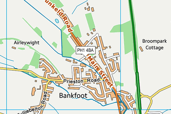 PH1 4BA map - OS VectorMap District (Ordnance Survey) PH1 4BA map - OS VectorMap District (Ordnance Survey)