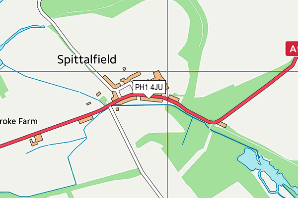 PH1 4JU map - OS VectorMap District (Ordnance Survey) PH1 4JU map - OS VectorMap District (Ordnance Survey)