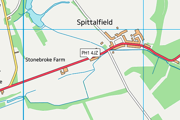 PH1 4JZ map - OS VectorMap District (Ordnance Survey) PH1 4JZ map - OS VectorMap District (Ordnance Survey)