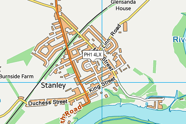 PH1 4LX map - OS VectorMap District (Ordnance Survey) PH1 4LX map - OS VectorMap District (Ordnance Survey)