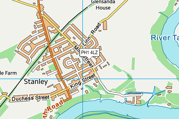 PH1 4LZ map - OS VectorMap District (Ordnance Survey) PH1 4LZ map - OS VectorMap District (Ordnance Survey)