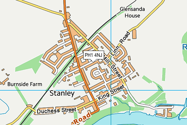 PH1 4NJ map - OS VectorMap District (Ordnance Survey) PH1 4NJ map - OS VectorMap District (Ordnance Survey)