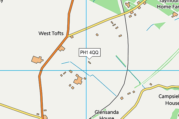 PH1 4QQ map - OS VectorMap District (Ordnance Survey) PH1 4QQ map - OS VectorMap District (Ordnance Survey)