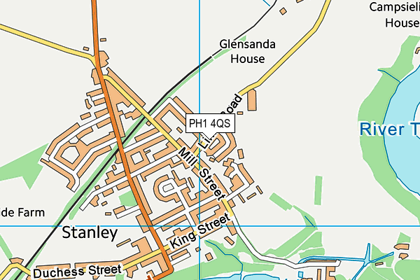 PH1 4QS map - OS VectorMap District (Ordnance Survey) PH1 4QS map - OS VectorMap District (Ordnance Survey)