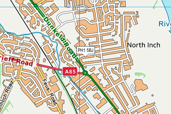 PH1 5BJ map - OS VectorMap District (Ordnance Survey) PH1 5BJ map - OS VectorMap District (Ordnance Survey)