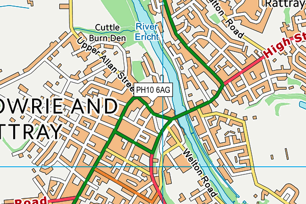 PH10 6AG map - OS VectorMap District (Ordnance Survey) PH10 6AG map - OS VectorMap District (Ordnance Survey)
