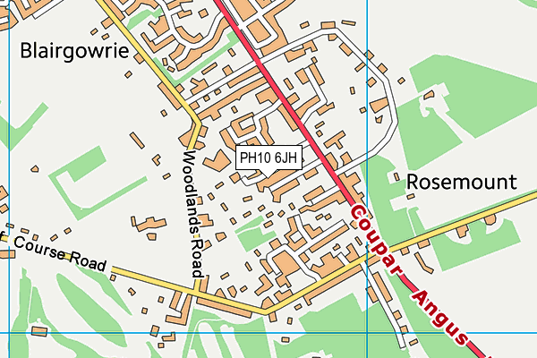 PH10 6JH map - OS VectorMap District (Ordnance Survey)