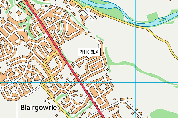 PH10 6LX map - OS VectorMap District (Ordnance Survey)