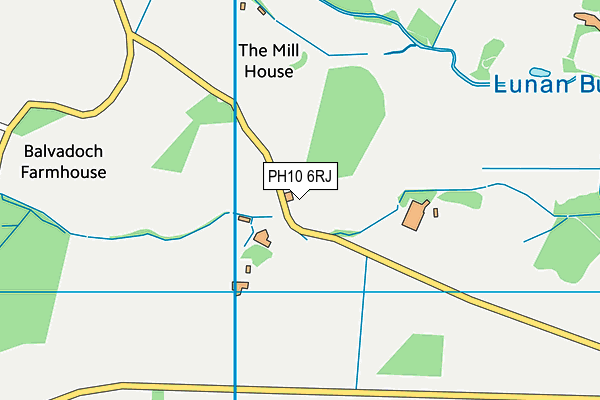 PH10 6RJ map - OS VectorMap District (Ordnance Survey)