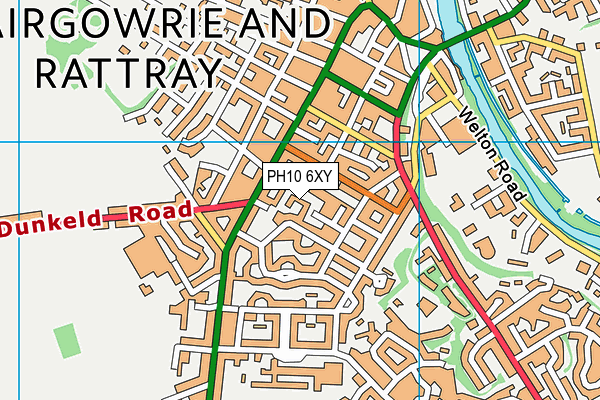 PH10 6XY map - OS VectorMap District (Ordnance Survey)