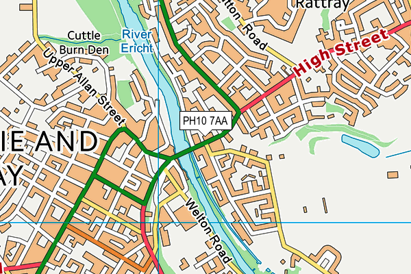 PH10 7AA map - OS VectorMap District (Ordnance Survey) PH10 7AA map - OS VectorMap District (Ordnance Survey)