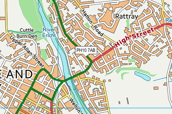 PH10 7AB map - OS VectorMap District (Ordnance Survey) PH10 7AB map - OS VectorMap District (Ordnance Survey)