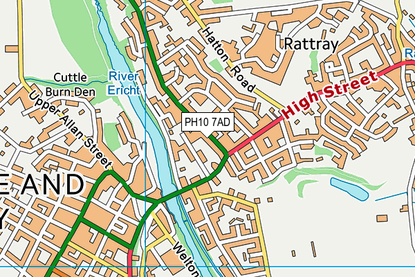 PH10 7AD map - OS VectorMap District (Ordnance Survey) PH10 7AD map - OS VectorMap District (Ordnance Survey)