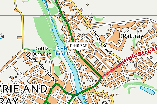 PH10 7AF map - OS VectorMap District (Ordnance Survey) PH10 7AF map - OS VectorMap District (Ordnance Survey)