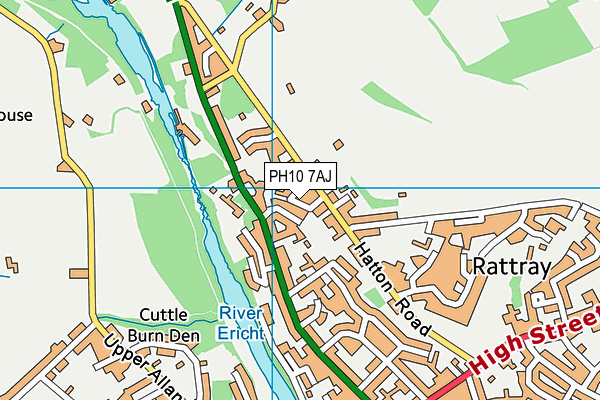 PH10 7AJ map - OS VectorMap District (Ordnance Survey) PH10 7AJ map - OS VectorMap District (Ordnance Survey)