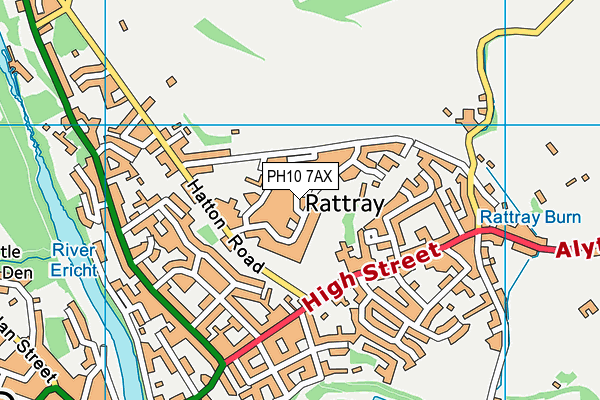 PH10 7AX map - OS VectorMap District (Ordnance Survey) PH10 7AX map - OS VectorMap District (Ordnance Survey)