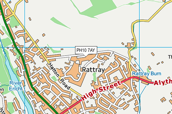 PH10 7AY map - OS VectorMap District (Ordnance Survey) PH10 7AY map - OS VectorMap District (Ordnance Survey)