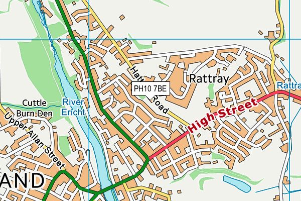 PH10 7BE map - OS VectorMap District (Ordnance Survey) PH10 7BE map - OS VectorMap District (Ordnance Survey)