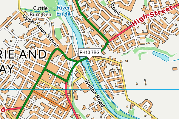 PH10 7BG map - OS VectorMap District (Ordnance Survey) PH10 7BG map - OS VectorMap District (Ordnance Survey)