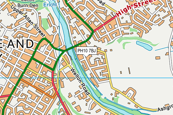 PH10 7BJ map - OS VectorMap District (Ordnance Survey) PH10 7BJ map - OS VectorMap District (Ordnance Survey)