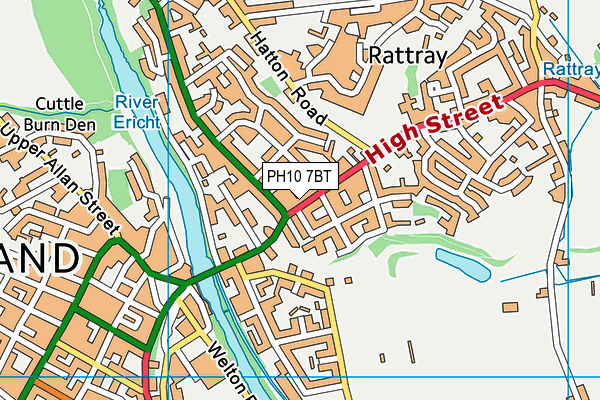PH10 7BT map - OS VectorMap District (Ordnance Survey) PH10 7BT map - OS VectorMap District (Ordnance Survey)