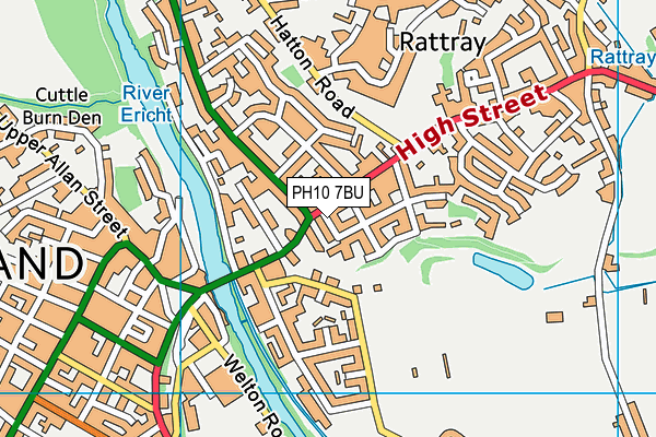 PH10 7BU map - OS VectorMap District (Ordnance Survey) PH10 7BU map - OS VectorMap District (Ordnance Survey)