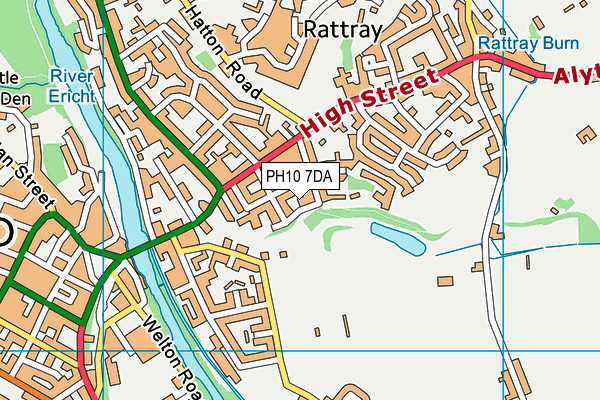 PH10 7DA map - OS VectorMap District (Ordnance Survey) PH10 7DA map - OS VectorMap District (Ordnance Survey)
