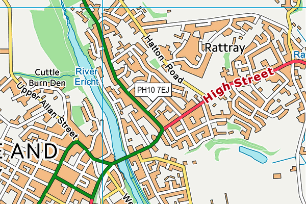 PH10 7EJ map - OS VectorMap District (Ordnance Survey) PH10 7EJ map - OS VectorMap District (Ordnance Survey)