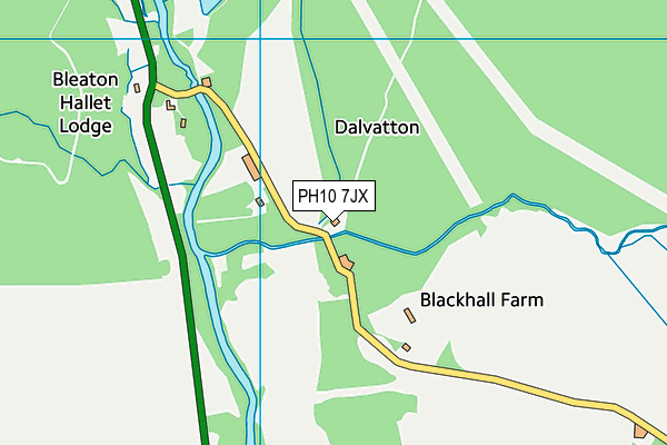 PH10 7JX map - OS VectorMap District (Ordnance Survey) PH10 7JX map - OS VectorMap District (Ordnance Survey)