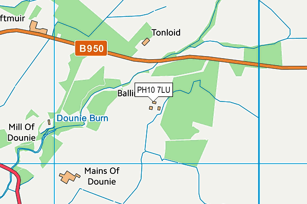 PH10 7LU map - OS VectorMap District (Ordnance Survey) PH10 7LU map - OS VectorMap District (Ordnance Survey)
