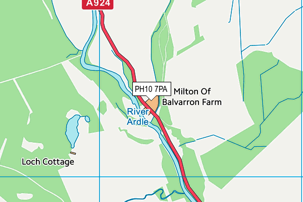 PH10 7PA map - OS VectorMap District (Ordnance Survey) PH10 7PA map - OS VectorMap District (Ordnance Survey)