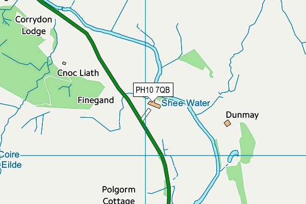 PH10 7QB map - OS VectorMap District (Ordnance Survey) PH10 7QB map - OS VectorMap District (Ordnance Survey)