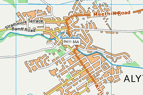 PH11 8AA map - OS VectorMap District (Ordnance Survey) PH11 8AA map - OS VectorMap District (Ordnance Survey)