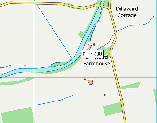 PH11 8JU map - OS VectorMap District (Ordnance Survey) PH11 8JU map - OS VectorMap District (Ordnance Survey)