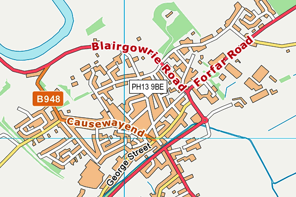 PH13 9BE map - OS VectorMap District (Ordnance Survey) PH13 9BE map - OS VectorMap District (Ordnance Survey)