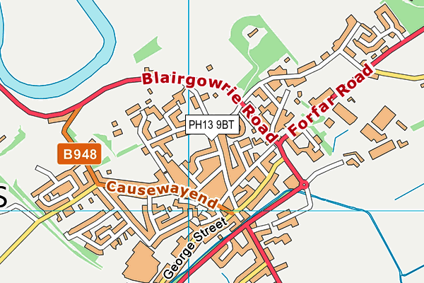 PH13 9BT map - OS VectorMap District (Ordnance Survey) PH13 9BT map - OS VectorMap District (Ordnance Survey)
