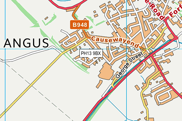 PH13 9BX map - OS VectorMap District (Ordnance Survey)