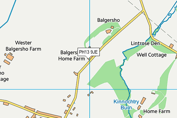 PH13 9JE map - OS VectorMap District (Ordnance Survey) PH13 9JE map - OS VectorMap District (Ordnance Survey)