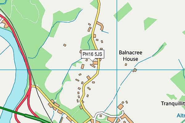 PH16 5JS map - OS VectorMap District (Ordnance Survey) PH16 5JS map - OS VectorMap District (Ordnance Survey)