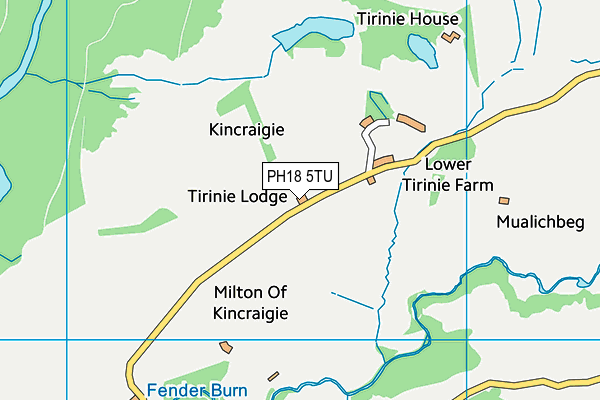 PH18 5TU map - OS VectorMap District (Ordnance Survey) PH18 5TU map - OS VectorMap District (Ordnance Survey)