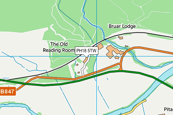 PH18 5TW map - OS VectorMap District (Ordnance Survey) PH18 5TW map - OS VectorMap District (Ordnance Survey)